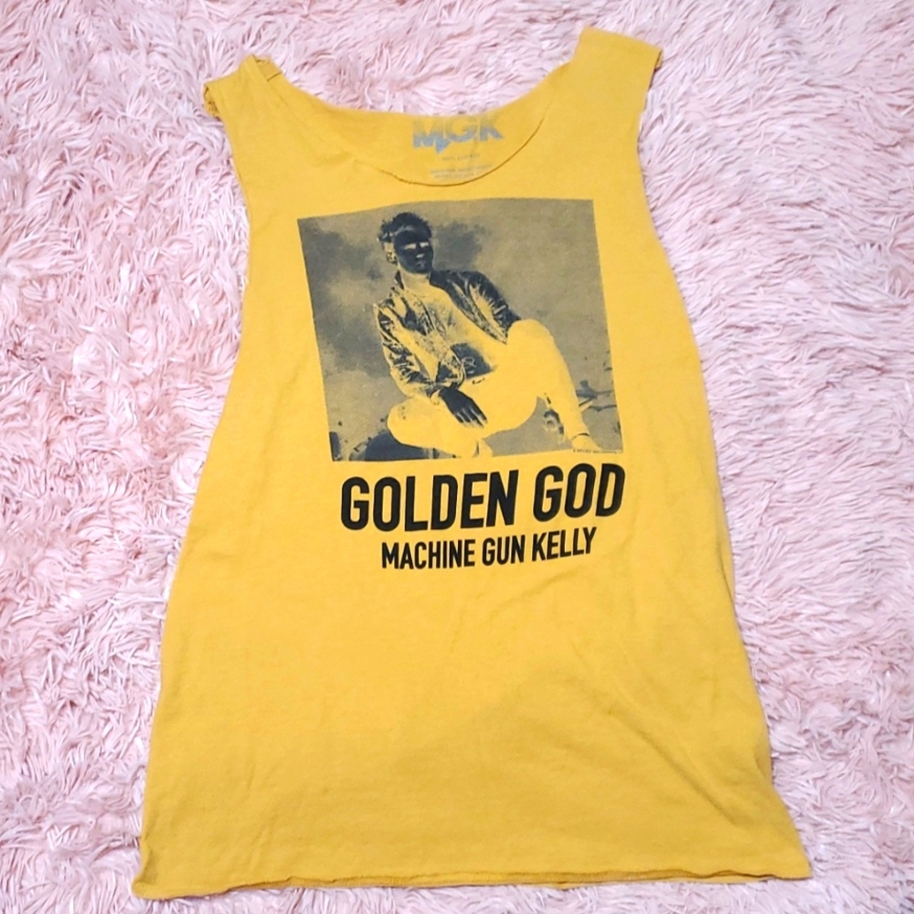 Machine Gun Kelly Golden god sleeveless shirt XS